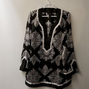 💌(Used) Black & White tunic Blouse